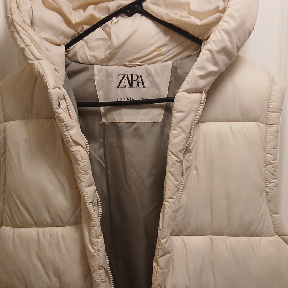 Zara Cream Bomber Jacket